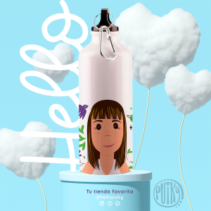 Botilito en aluminio personalizado día de la mujer